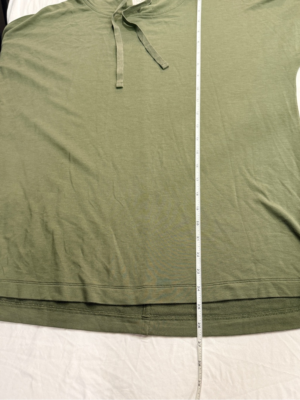LOFT Outlet Women’s Olive Short-Sleeve Drawstring Hoodie Size S - Picture 6 of 9